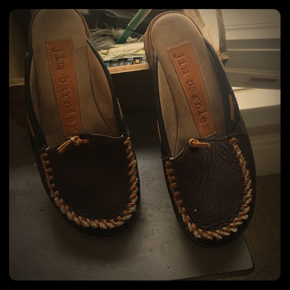 Jim Barnler Brown Leather mules